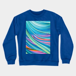 Blue Daylight Abstract Art Strands Crewneck Sweatshirt